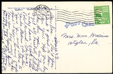 10/21/49 Cancelled Acacia Card Co. “211, 79634- “Ebbets Field, Brooklyn, N.Y.” Linen Postcard