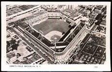 4/10/50 Cancelled Mainzer “122- Ebbets Field, Brooklyn, N.Y.” Real Picture Postcard