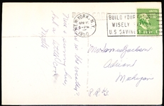 4/10/50 Cancelled Mainzer “122- Ebbets Field, Brooklyn, N.Y.” Real Picture Postcard