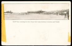 Columbus Dispatch Post Cards “16,195 Fans watching the July 1 Base Ball Game between Columbus and Toledo” Pre-Linen Postcard