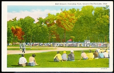 Curteich “2A1343-N, Ball Ground, Township Park, Geneva-on-the-Lake, Ohio” Linen Postcard