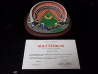 Danbury Mint Shea Stadium (New York) Mini Stadium Replica on Wooden Base- #A9072