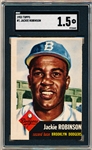 1953 Topps Baseball- #1 Jackie Robinson, Dodgers- SGC 1.5 (Fair)