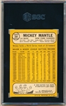 1968 Topps Baseball- #280 Mickey Mantle, Yankees- SGC 4 (Vg-Ex)