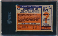 1976 Topps Football- #220 Jack Lambert RC- SGC 6 (Ex-NM)