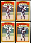 1972 T Bb- #300 Hank Aaron IA- 4 Cards
