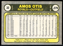 Autographed 1981 Fleer Bsbl. #32 Amos Otis, Royals