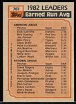 Autographed 1983 Topps #707 1982 ERA Ldrs.- Signed by Both Steve Rogers and Rick Sutcliffe
