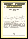 Autographed 1985 Donruss Bsbl. #16 Don Sutton DK, Brewers