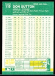 Autographed 1987 Fleer Star Stickers Bsbl. #115 Don Sutton, Angels