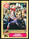 Autographed 1987 Topps Bsbl. #305 John Franco, Reds