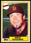 Autographed 1987 Topps Bsbl. #380 Goose Gossage, Padres