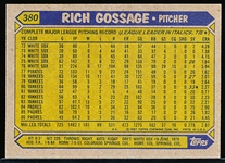 Autographed 1987 Topps Bsbl. #380 Goose Gossage, Padres