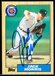 Autographed 1987 Topps Bsbl. #778 Jack Morris, Tigers