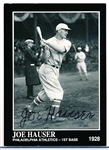 Autographed 1994 Megacards Conlon Collection Card #1071 Joe Hauser, A’s