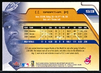 Autographed 2002 Flair Bsbl. #53 C. C. Sabathia, Indians
