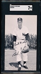 1950’s J. D. McCarthy MLB B/W Photo Postcard- Bob Grim, Yankees- SGC Graded Near Mint 7