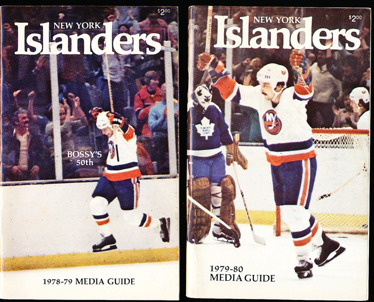 1978-79 and 1979-80 New York Islanders NHL Media Guides- 1 From Each Year