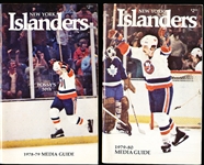 1978-79 and 1979-80 New York Islanders NHL Media Guides- 1 From Each Year
