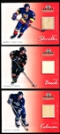 1999-00 Upper Deck MVP Stanley Cup Edition Hockey “Game-Used Stick”- 3 Diff. CHL Minors Players