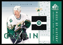 2002-03 SP Game Used Hockey- “Piece of History Rainbow”- #PH-GU Bill Guerin, Stars- #03/10