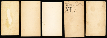 Late 1800’s Cross Cut Cigarettes “Stage Actresses” (N145-1) Blank-Back Cards- 5 Diff.