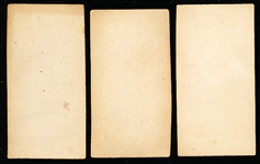 Late 1800’s Cross Cut Cigarettes “Stage Actresses” (N145-2) Blank-Back Cards- 3 Diff.