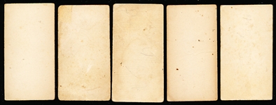Late 1800’s Duke’s Cameo Cigarettes “Stage Actresses” (N145-3) Blank Back Cards- 5 Diff.