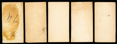 Late 1800’s W. Duke, Sons, & Co. “Duke’s Cameo Cigarettes Are the Best” Stage Actress (N145-5) Cards- 5 Diff.