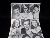 1950’s Exhibit Supply Co. 9-5/8” x 20-1/2” “Actress” Vending Machine Display of 12
