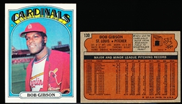 1972 Topps Bb- #130 Bob Gibson, Cardinals- 6 Cards