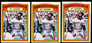 1972 Topps Bb- #310 Clemente IA- 3 Cards