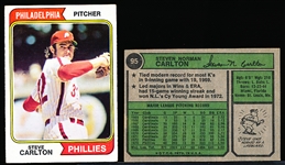 1974 Topps Bb- #95 Steve Carlton, Cards- 7 Cards