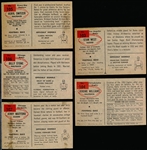 1954 Bowman Football- 5 Diff