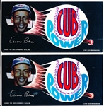 1969 “Cubs Power” Bumper Sticker- Ernie Banks- 2 Bumper Stickers