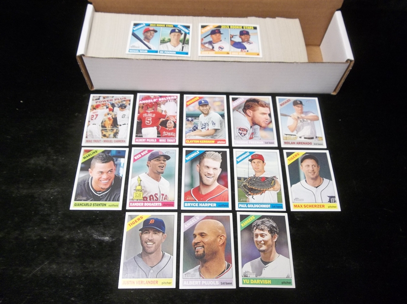 2015 Topps Heritage Baseball Near Complete Base (#1-425) Set- 423 of 425 Plus 45 Diff. SP’s