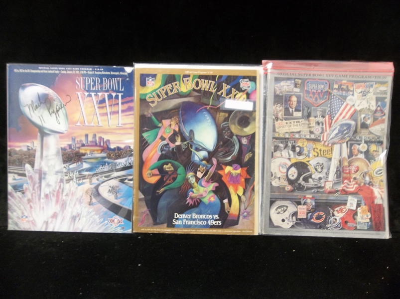 Three Diff Super Bowl  Football Programs