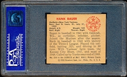 1950 Bowman Baseball- #219 Hank Bauer RC, Yankees- PSA NM 7- with copyright back.