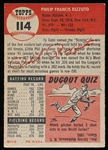 1953 Topps Baseball- #114 Phil Rizzuto, Yankees