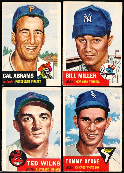 1953 Topps Baseball- 4 Diff