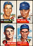 1953 Topps Baseball- 4 Diff