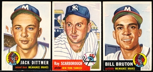 1953 Topps Baseball- 3 Diff