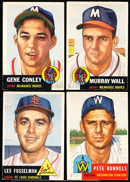 1953 Topps Baseball- 4 Diff