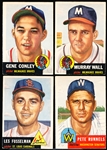 1953 Topps Baseball- 4 Diff