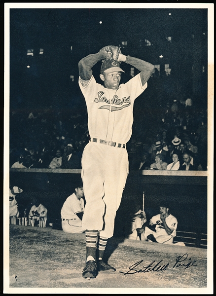 1949 Cleveland Indians 6-1/2” x 9” Team Issue- Satchell Paige