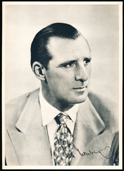 1949 Cleveland Indians 6-1/2” x 9” Team Issue- Hank Greenberg (Portrait in Suit)