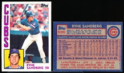 1984 Topps Bb- #596 Ryne Sandberg, Cubs- 18 Cards