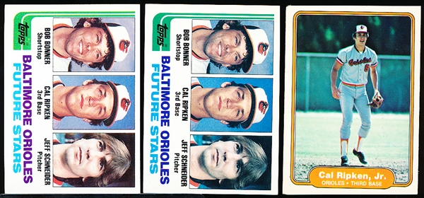 Cal Ripken RC- 3 Cards