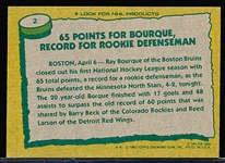1980-81 Topps Hockey- #2 Bourque RB- unscratched