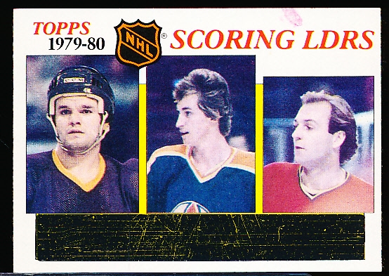 1980-81 Topps Hockey- #163 Scoring Leaders- Dionne/ Gretzky/ LaFleur- unscratched